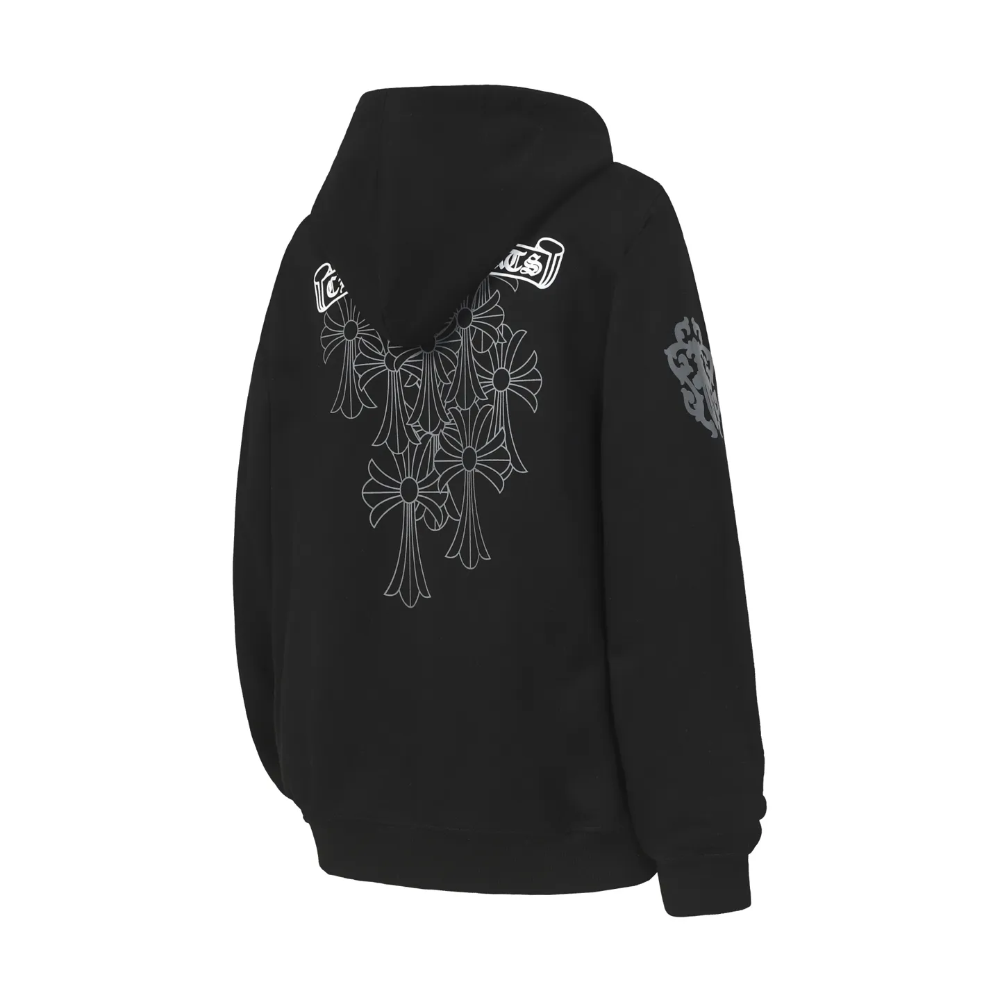 P250 cross-border model, please do not place an order if you are pursuing quality -Chrome Hearts/Chrome Hearts Sanskrit ghost print zipper sweatshirt cardigan jacket -High weight, high density and high quality. The wool is soft, delicate and skin-friendly. Soft and silky to the touch. Excellent warmth and skin-friendly properties. LXL